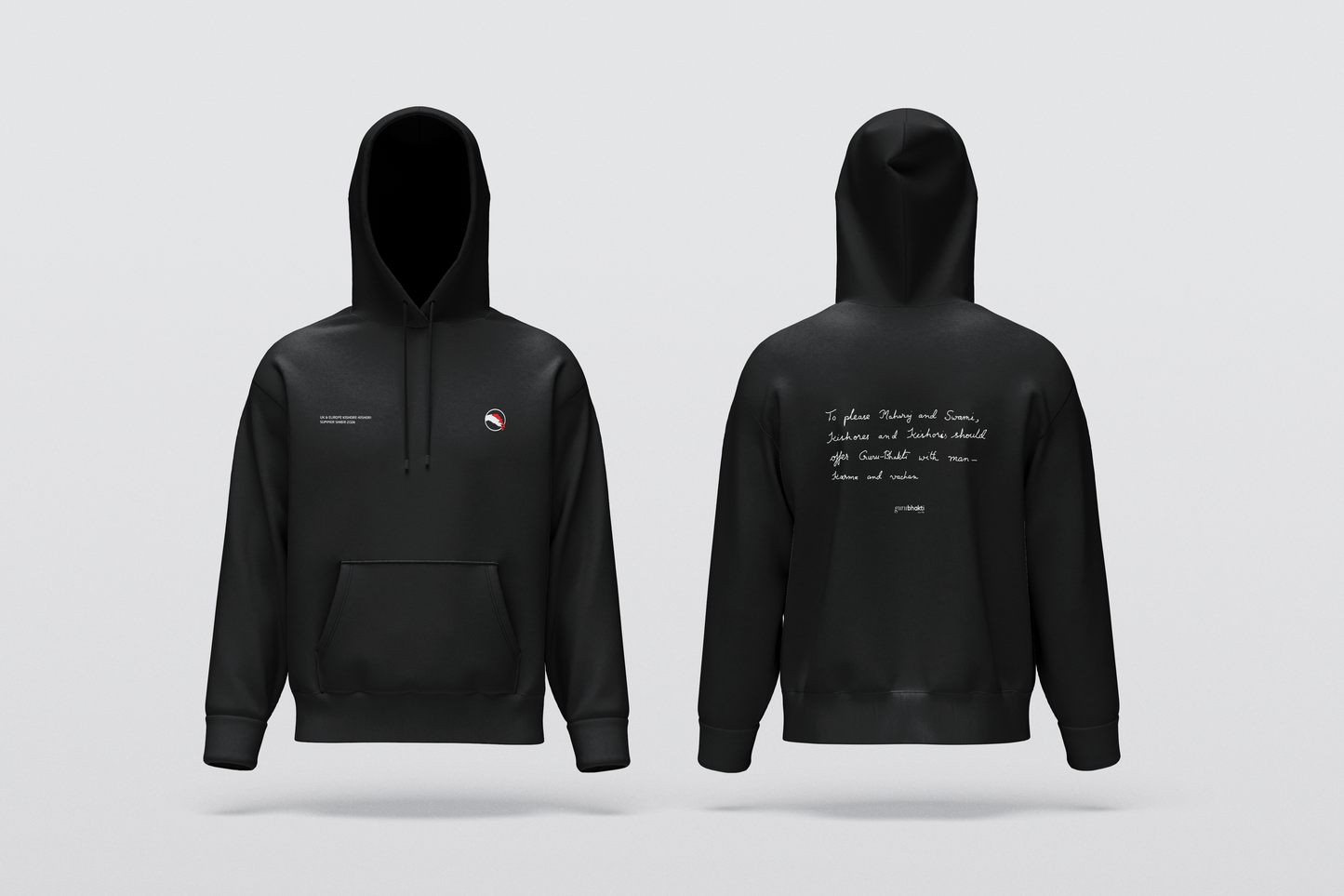 Man Karma Vachan Hoodie with Embroidery