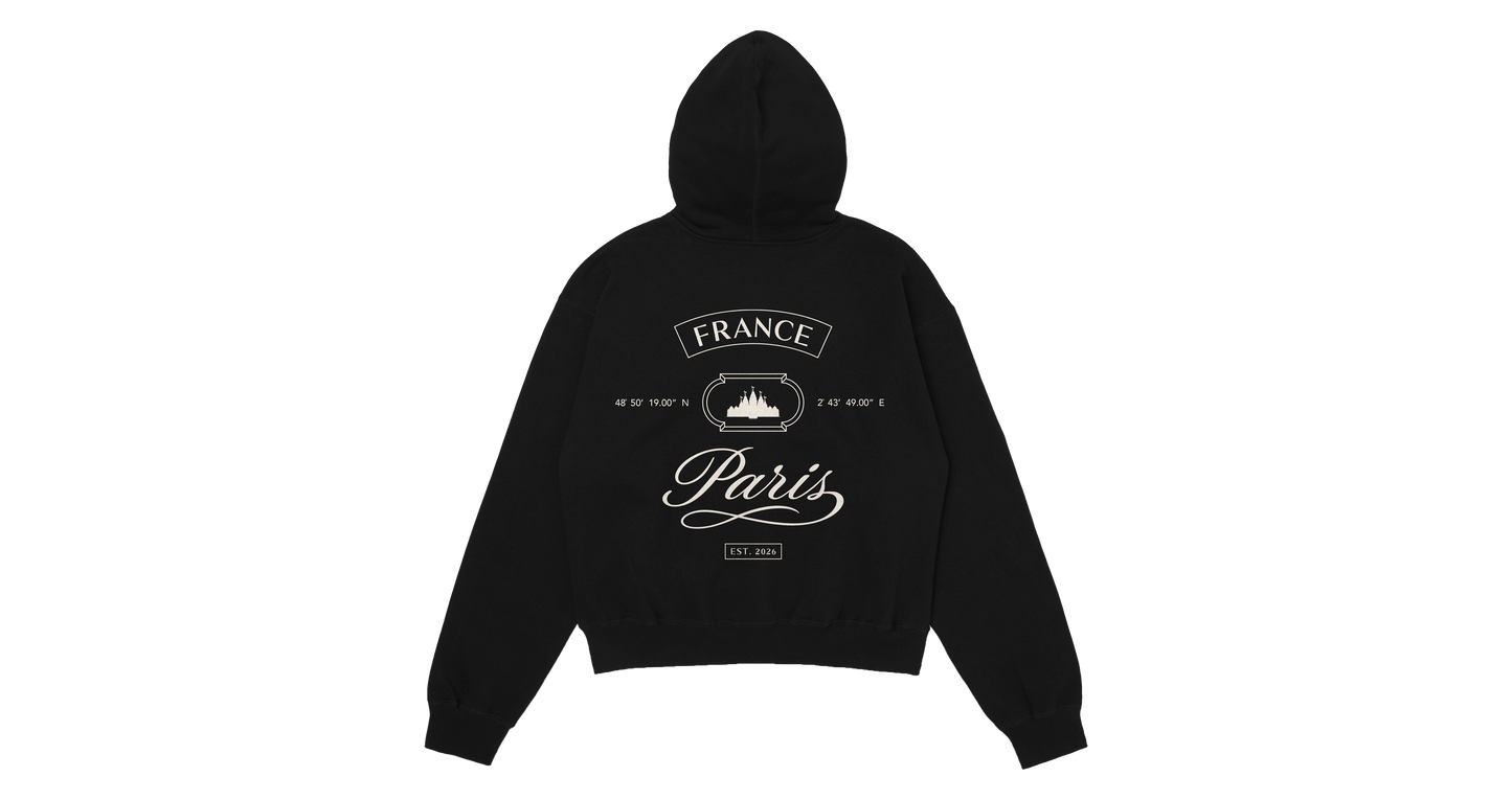 Paris Kids EST 2026 Hoodie Black