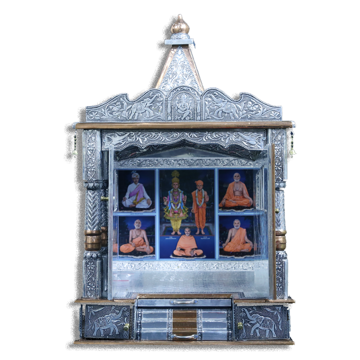 Ghar Mandir - Oxidised 12” x 18” x 32” (Inches)