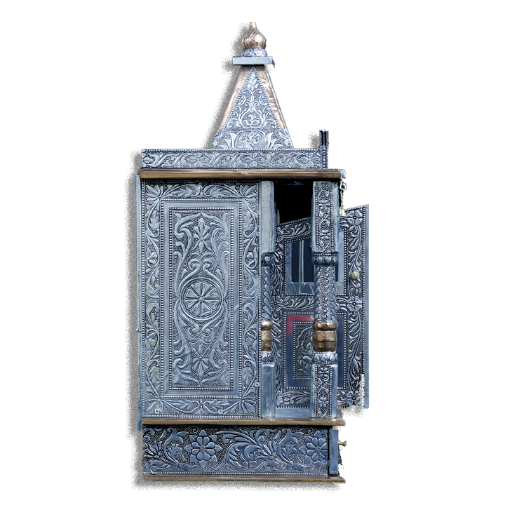 Ghar Mandir - Oxidised 12” x 18” x 32” (Inches)