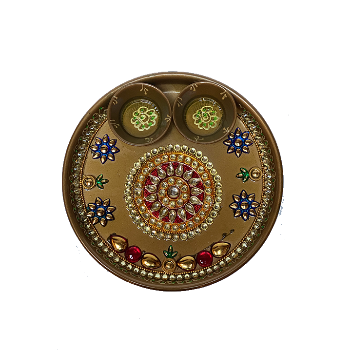 Puja Dish - 7" (Inches) - Gold