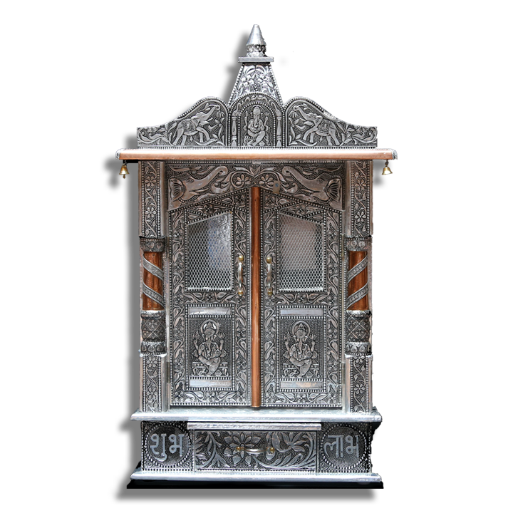 Ghar Mandir Oxidised - 8" x 14" x 26" (Inches)