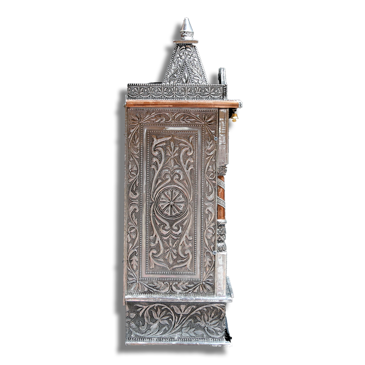 Ghar Mandir Oxidised - 8" x 14" x 26" (Inches)