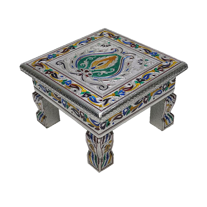 Bajoth Mina Silver - 12" x 12" (Inches)