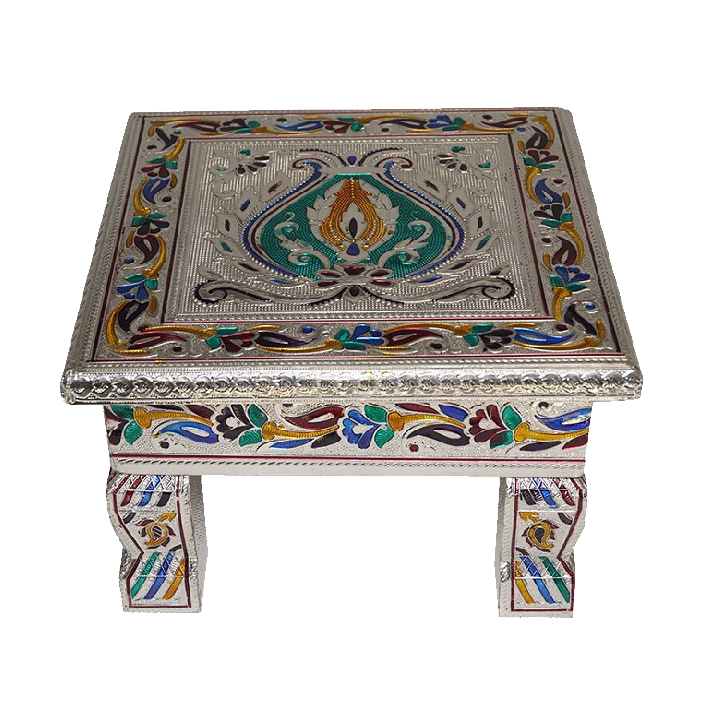 Bajoth Mina Silver - 12" x 12" (Inches)