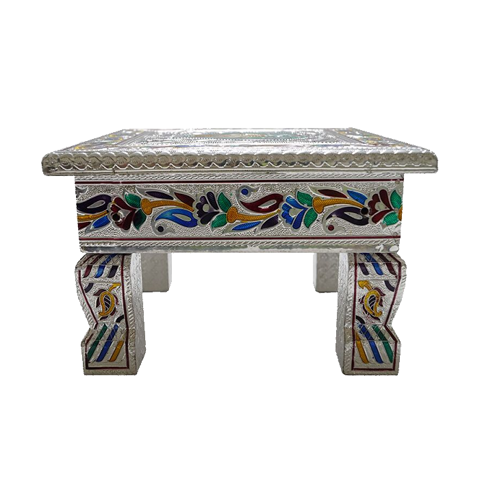 Bajoth Mina Silver - 12" x 12" (Inches)