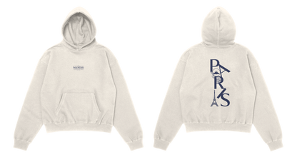 Paris Vertical Hoodie Cream