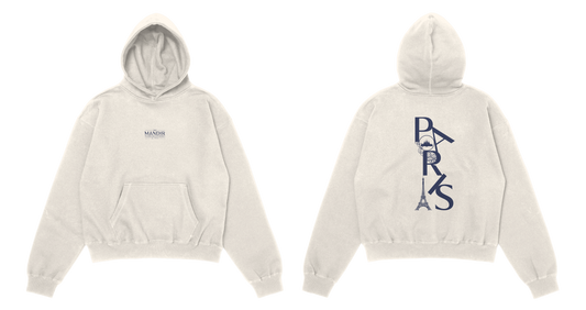 Paris Vertical Hoodie Cream