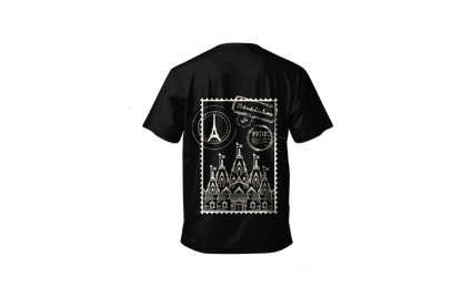 Paris Kids Stamp T-shirt Black