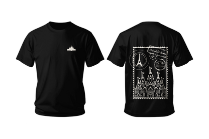 Paris Kids Stamp T-shirt Black