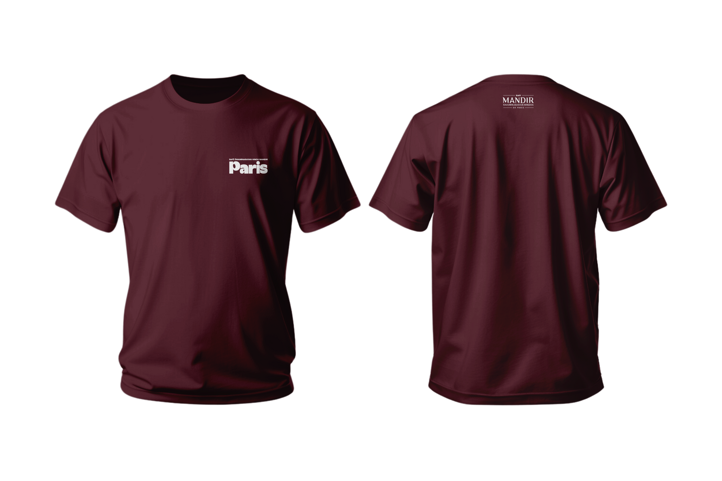 Paris Kids Bubble Font T-shirt Burgundy