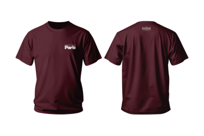 Paris Kids Bubble Font T-shirt Burgundy