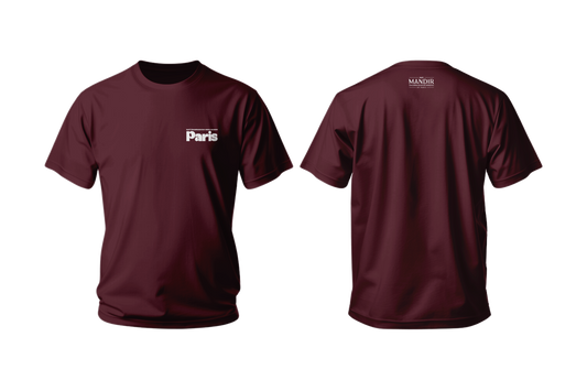 Paris Kids Bubble Font T-shirt Burgundy