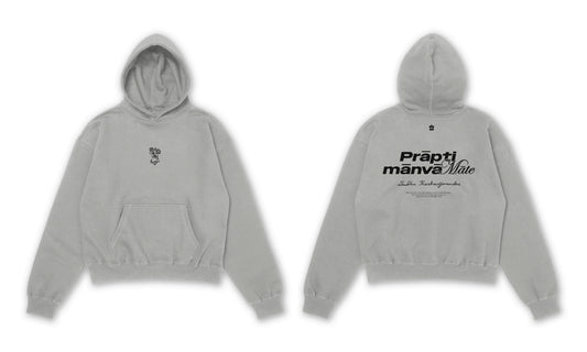 'Prapti Manva Mate' Hoodie - Grey