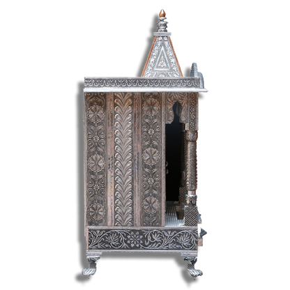 Ghar Mandir Oxidised - 15" x 18" x 27" (Inches)