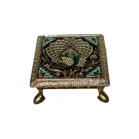 Peacock Bajoth - 6" x 6" (Inches)