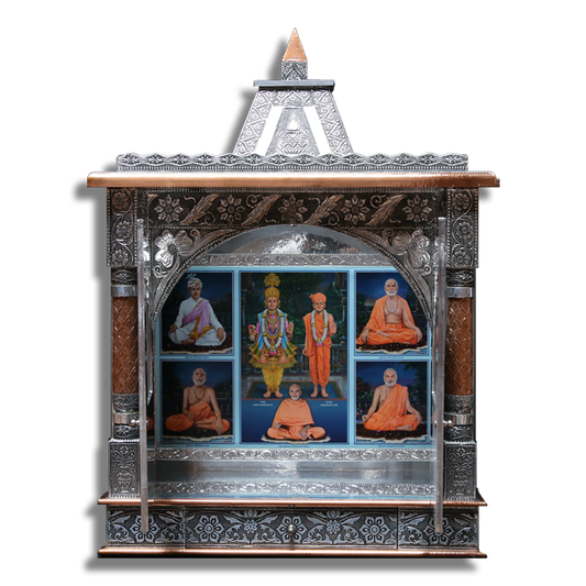Ghar Mandir Oxidised - 20" x 8" x 30" (Inches)