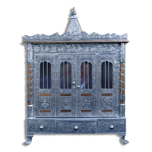 Ghar Mandir - Oxidised 16" x 30" x 33" (Inches)