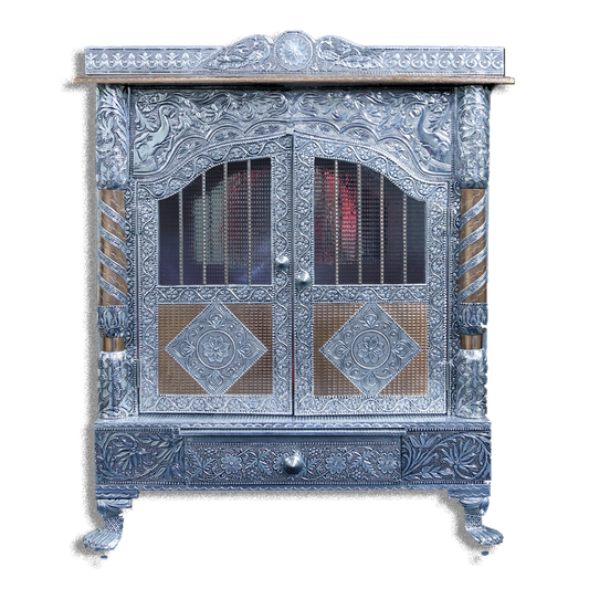 Ghar Mandir - Oxidised 21” x 12” x 35” (Inches)
