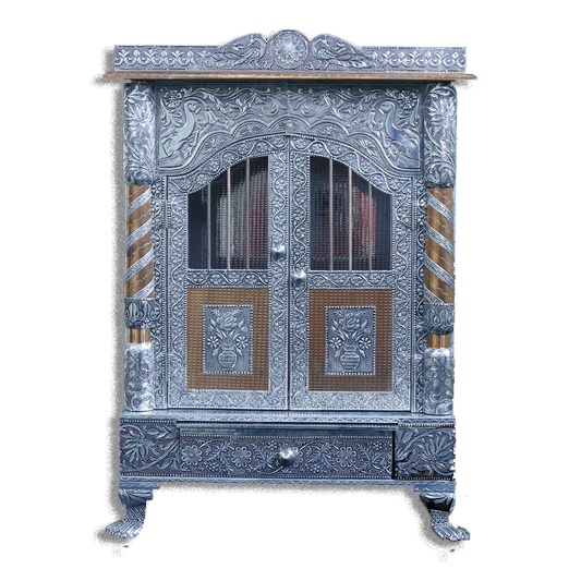 Ghar Mandir - Oxidised -12" x 18" x 28" (Inches)