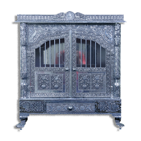 Ghar Mandir - Oxidised 12" x 24" x 28" (Inches)