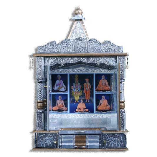 Ghar Mandir - Oxidised 12” x 18” x 32” (Inches)