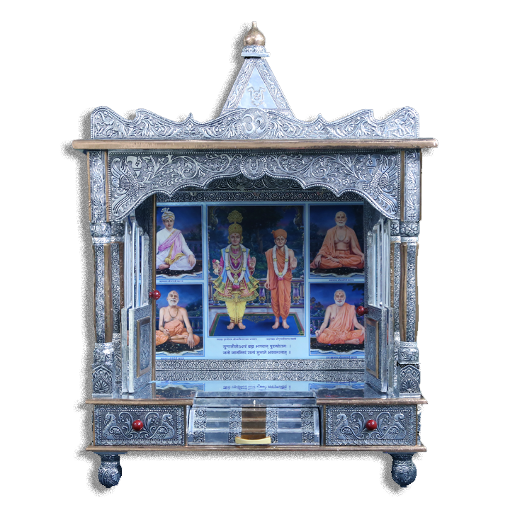 Ghar Mandir - Oxidised 29” x 14” x 33” (Inches)