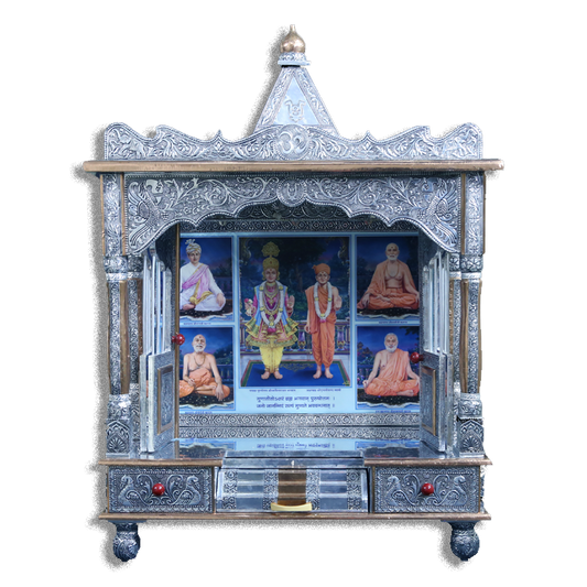 Ghar Mandir - Oxidised 29” x 14” x 33” (Inches)
