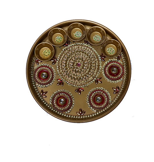 Puja Dish - 12" (Inches) - Gold